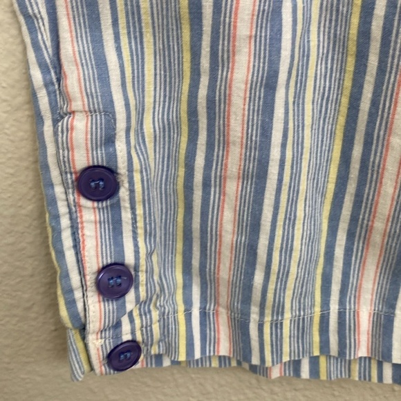 Coral Bay Linen blend pastel striped capri pants size M - Picture 4 of 4